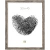 Telaio in legno S45R modanatura a blocchi 50x70 cm grigio-beige
