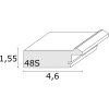 Cornice in legno S48SH 40x60 cm grigio-beige