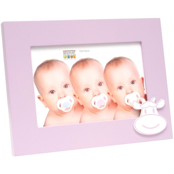 Cornice per bambini S66RK4 rosa mucca 13x18 cm