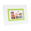 Cornice per foto S67JK 13x18 cm bianca con bordo verde