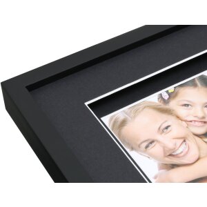 Cornice con passepartout in legno nero 20,0 x20,0 cm S67NK