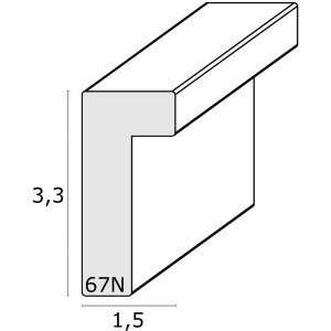 Cornice con passepartout in legno nero 20,0 x20,0 cm S67NK