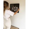 Cornice con passepartout in legno nero 20,0 x20,0 cm S67NK