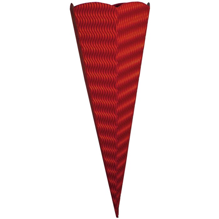Sacchetto scolastico artigianale 3D in cartone ondulato rosso rubino