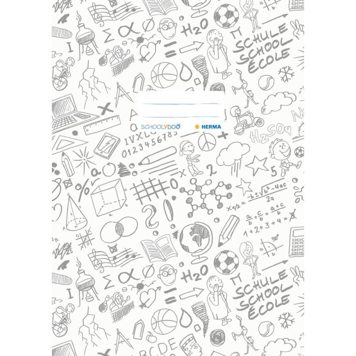 Copertina per quaderno A4 SCHOOLYDOO bianco