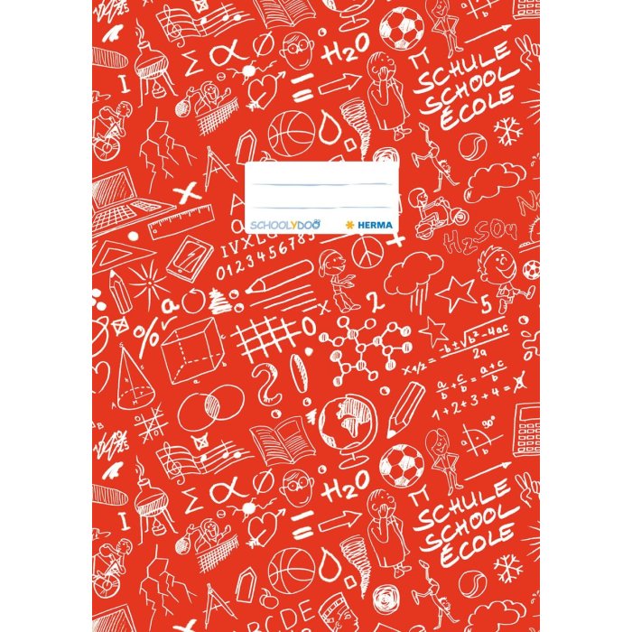 Copertina per quaderno A4 SCHOOLYDOO rosso