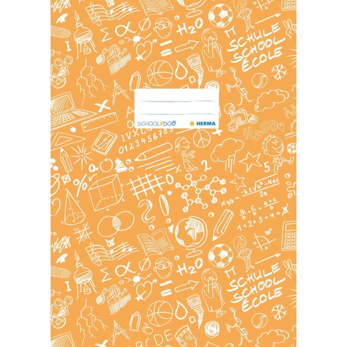 Copertina del quaderno a4 arancione