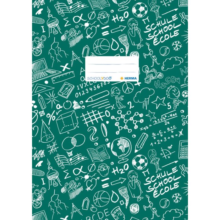 Copertina per quaderno A4 SCHOOLYDOO verde