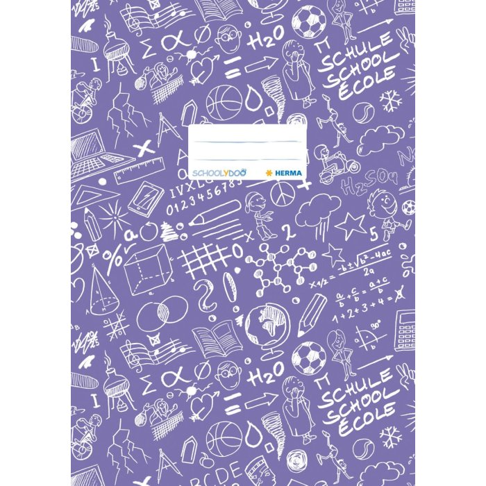 Copertina per quaderno A4 SCHOOLYDOO viola