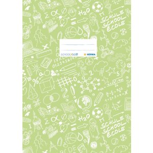 Copertina per quaderno A4 SCHOOLYDOO verde chiaro