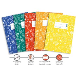 Copertina del quaderno A5 SCHOOLYDOO giallo
