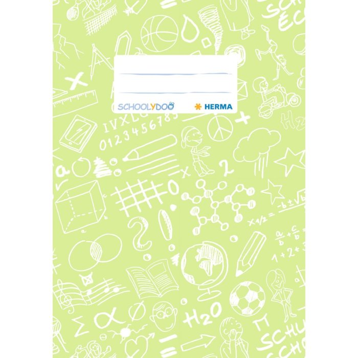 Copertina del quaderno A5 SCHOOLYDOO verde chiaro