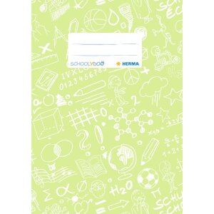 Copertina del quaderno A5 SCHOOLYDOO verde chiaro