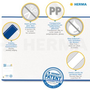 HERMÄX Protezione per libri delfino 270 x 540 mm