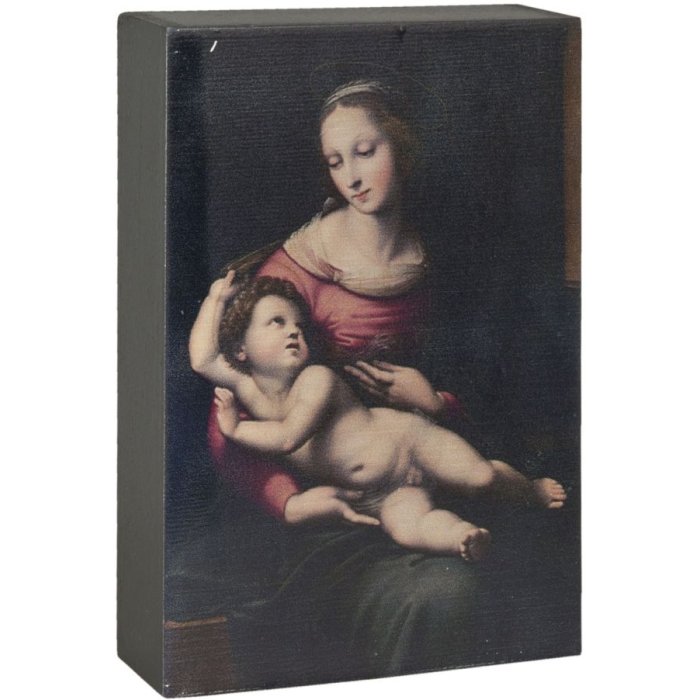 Blocco decorativo in MDF stampato 10x4x15 cm