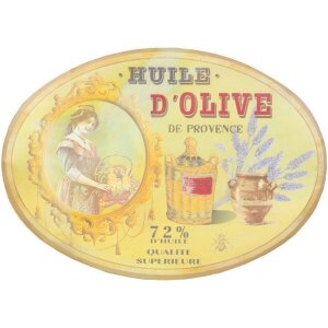 Segno di latta OLIVE colorato - 6Y1435 Clayre Eef