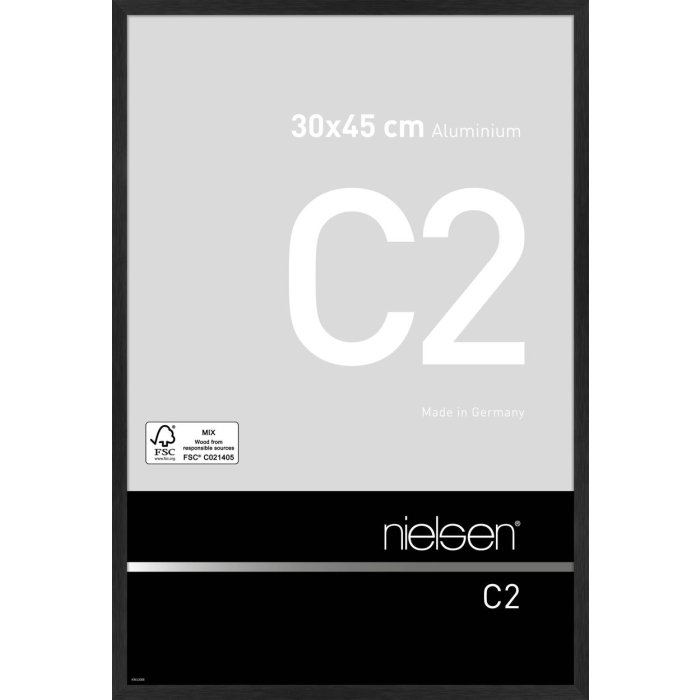 Nielsen Telaio in alluminio C2 30x45 cm nero opaco