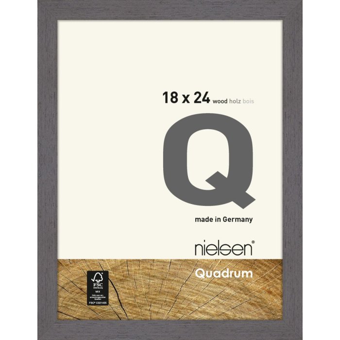 Cornice smontabile in legno Nielsen Quadrum 18x24 cm grigio