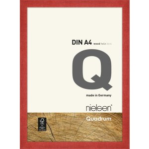 Cornice smontabile in legno Quadrum 21x30 cm rosso