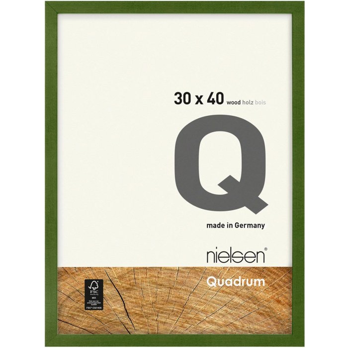 Cornice in legno a clip Quadrum 21x30 cm verde