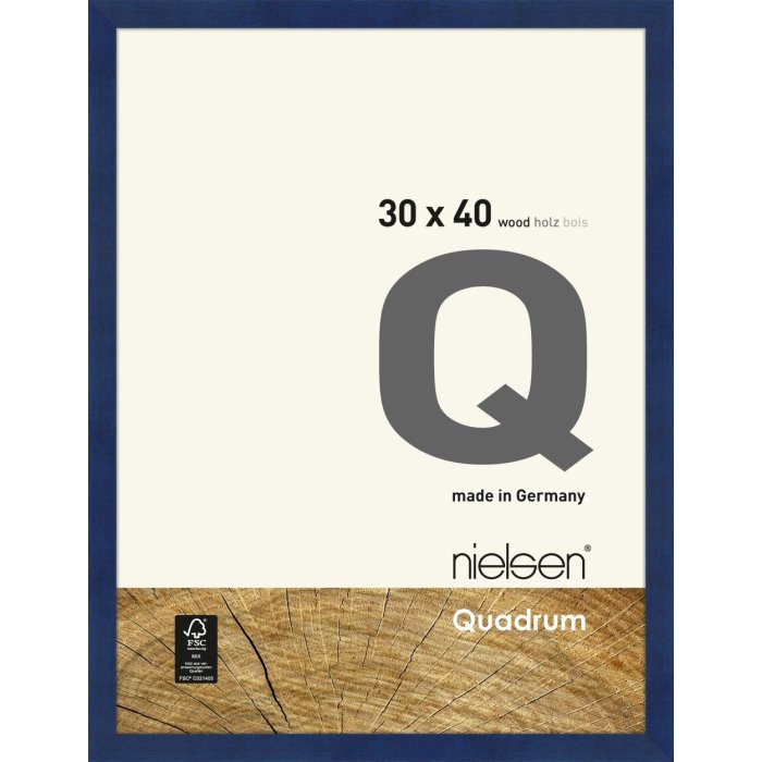 Cornice in legno a clip Quadrum 30x40 cm blu