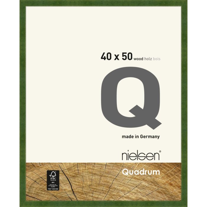 Cornice smontabile in legno Nielsen Quadrum 40x50 cm verde