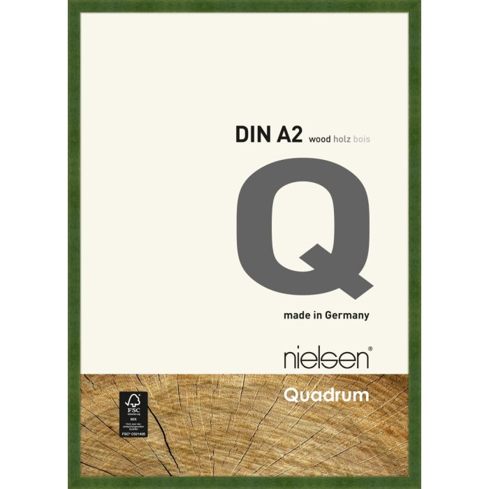 Cornice in legno a clip Quadrum 42x60 cm verde