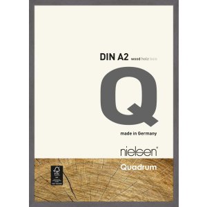Cornice in legno a clip Quadrum 42x60 cm grigio