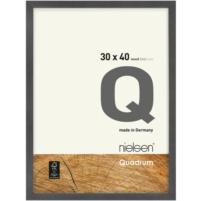 Cornice in legno a clip Quadrum 40x40 cm grigio