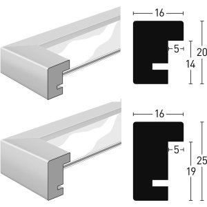 Cornice in legno a clip Quadrum 40x40 cm grigio