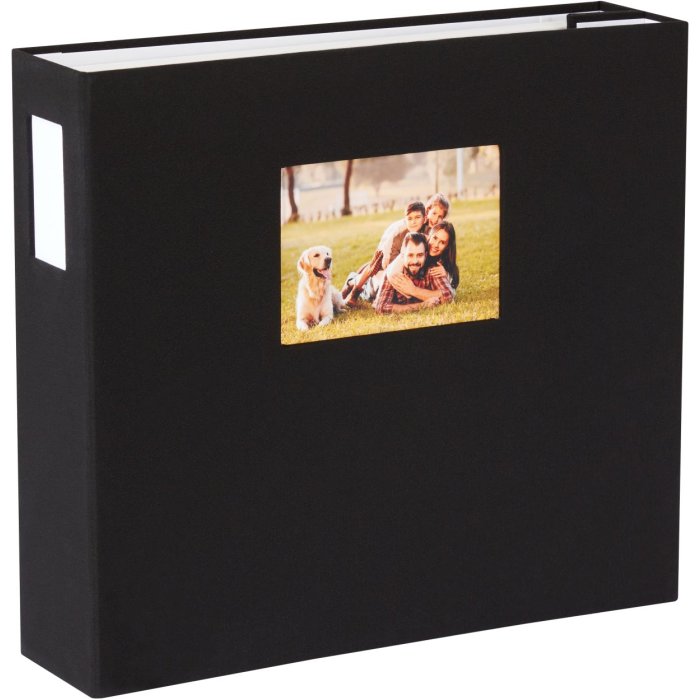 HNFD XL Album fotografico LONA nero 37,5x34 cm 168 pagine bianche