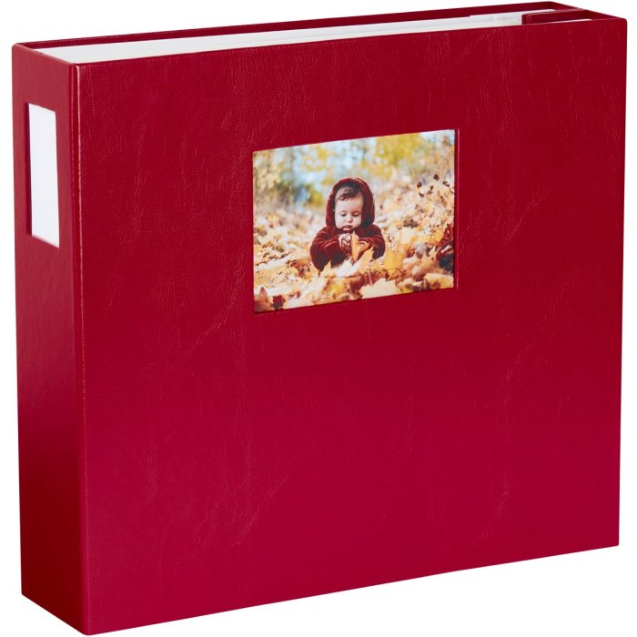 HNFD Album fotografico XL LONA bordeaux 37,5x34 cm 168 pagine bianche
