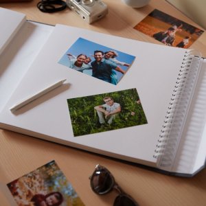 HNFD Album fotografico XL LONA bordeaux 37,5x34 cm 168 pagine bianche