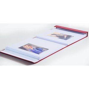 HNFD Album fotografico XL LONA bordeaux 37,5x34 cm 168 pagine bianche