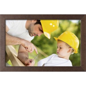 Cornice in legno Classic 20x25 cm vetro normale noce