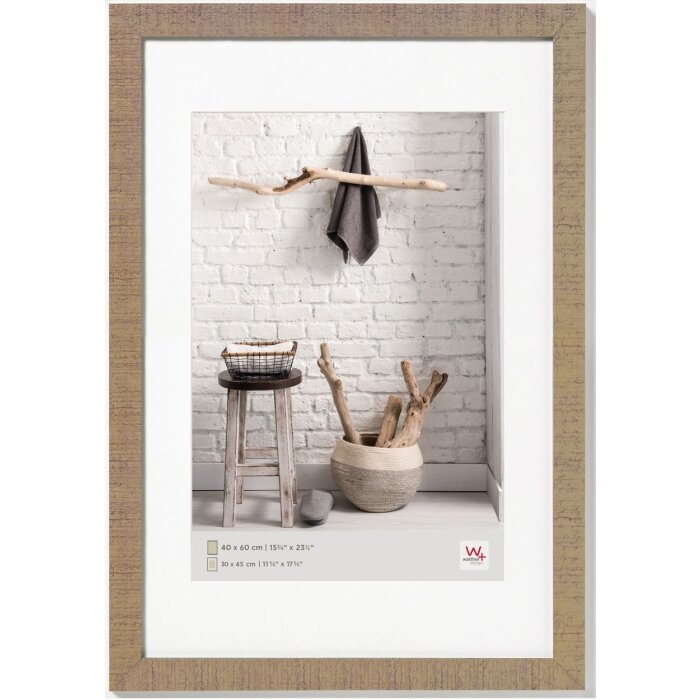 Telaio in legno Walther Home 40x60 cm beige marrone con passepartout 30x45 cm