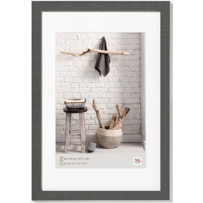 Home Cornice in legno 40x60 cm grigio