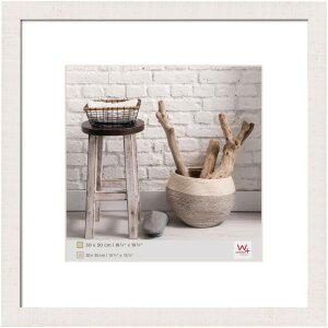 50x50 cm Cornice di legno casa in bianco polare