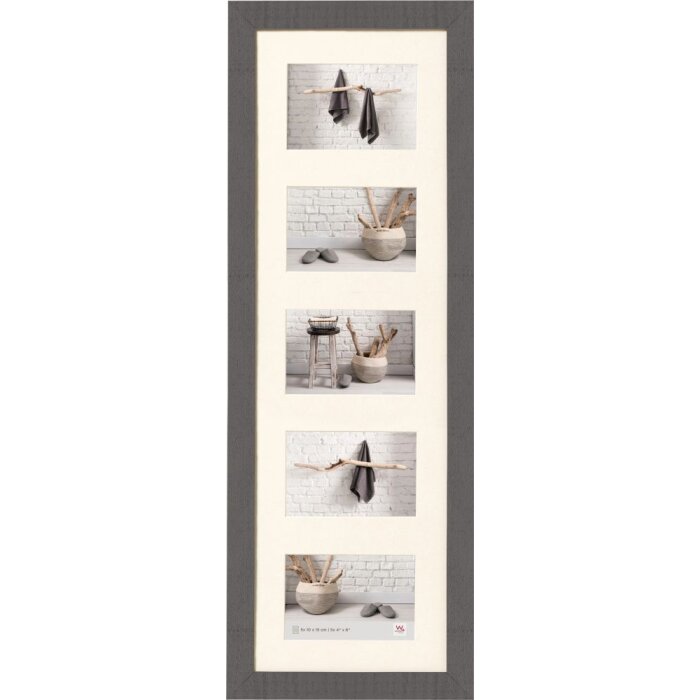 Walther cornice da galleria Home 5 foto 10x15 cm grigio