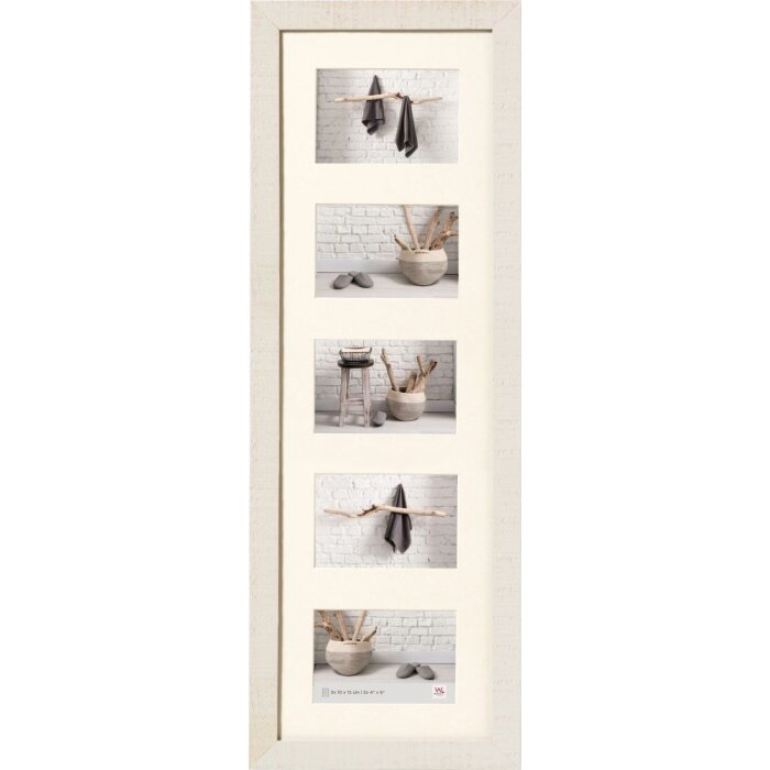 Walther Cornice da galleria in legno Home bianco crema 5 foto 10x15 cm