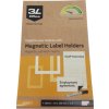 3 pezzi finestra di visualizzazione magnetica con foglio 25x75mm