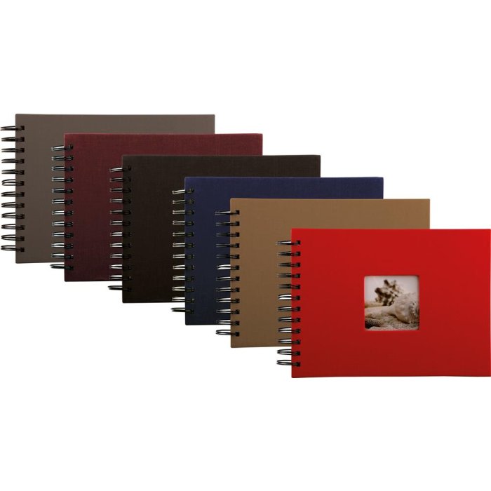 Henzo album a spirale Mika 21,5x16 cm assortito 50 pagine nere