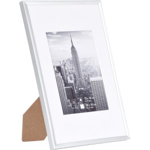 Henzo cornice in alluminio Manhattan 21x30 cm argento cornice per documenti DIN A4