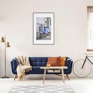Cornice in legno Henzo Umbria marrone 24x30 cm con Passepartout 18x24 cm