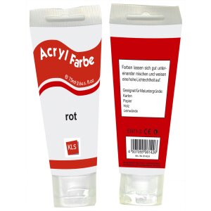 Colore acrilico per artisti 75 ml rosso