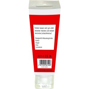 Colore acrilico per artisti 75 ml rosso