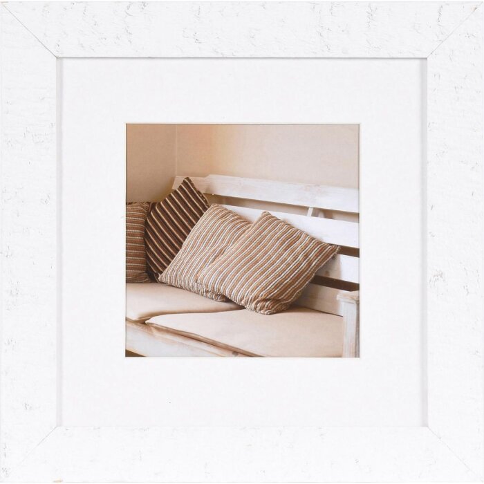 Cornice in legno Driftwood 20x20 cm bianco