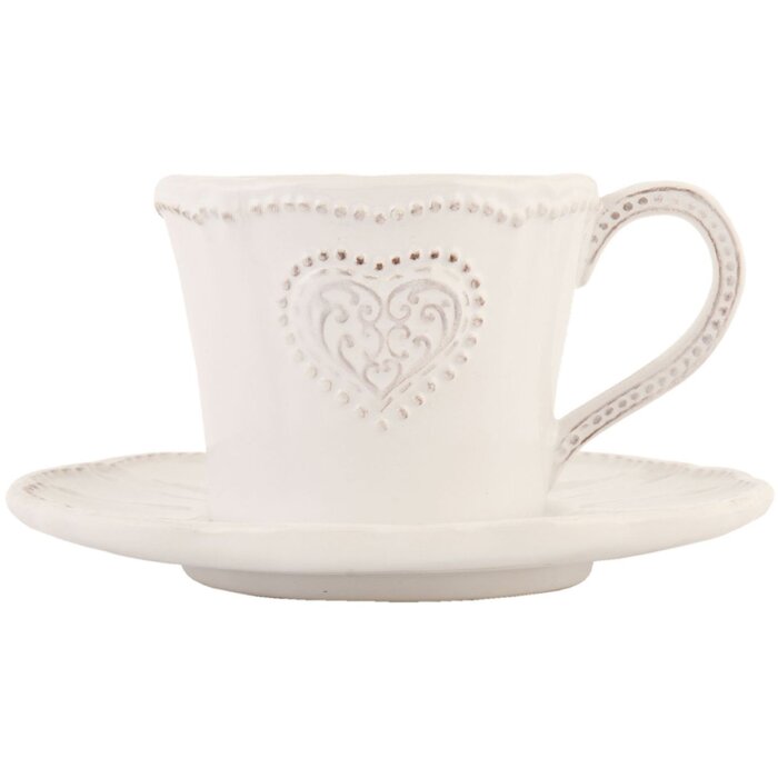 Tazza da caffè e piattino CUORE