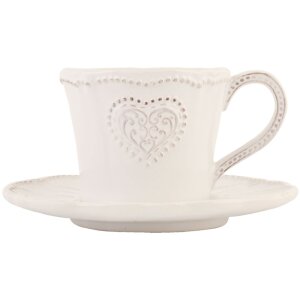Tazza da caffè e piattino CUORE