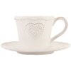 Tazza da caffè e piattino CUORE